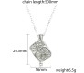 Glow in The Dark Pendant Necklace GID Cube Shape With Glowing Stone Locket Sky Blue Unique Gift for Girls And Women