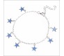 1Pc Glow in Dark GID Star Blue Anklet Adjustable Silver Plated | Unique Glowing Anklet Gifts for Women and Girls
