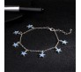 1Pc Glow in Dark GID Star Blue Anklet Adjustable Silver Plated | Unique Glowing Anklet Gifts for Women and Girls