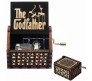 Wooden The Godfather Music Box Vintage Hand Crank Classical Musical Gifts for Birthday Gift for Men Boys Girls Women Black