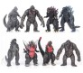 Godzilla vs King Kong Set of 8 Action Figure 7cm for Car Dashboard, Cake Decoration, Office Desk Study Table Multicolor 