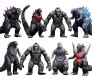 Godzilla vs King Kong Set of 8 Action Figure 7cm for Car Dashboard, Cake Decoration, Office Desk Study Table Multicolor 