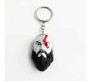 Game God of War Face Metal Keychain Key Chain for Car Bike Men Women Key Ring