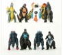 Godzilla Set of 8 Mothra Action Figure 10cm for Car Dashboard, Cake Decoration, Office Desk Study Table Multicolor 