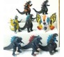 Godzilla Set of 8 Mothra Action Figure 10cm for Car Dashboard, Cake Decoration, Office Desk Study Table Multicolor 