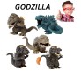 Godzilla Set of 5 Action Figure 10cm Dinosaur Dragon Style for Car Dashboard, Cake Decoration, Office Desk Study Table Multicolor 