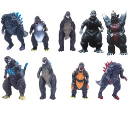 Godzilla Set of 9 Action Figure 9-10cm for Car Dashboard, Cake Decoration, Office Desk Study Table Multicolor 