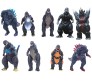 Godzilla Set of 9 Action Figure 9-10cm for Car Dashboard, Cake Decoration, Office Desk Study Table Multicolor 