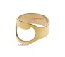 Stainless Steel Bottle Opener Ring Gold Size 20