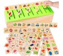 Montessori Educational Knowledge Classification Box Wooden Game Puzzle Sorting and Matching Toys for Toddlers Preschool 2 to 3 Years Multicolor