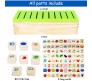 Montessori Educational Knowledge Classification Box Wooden Game Puzzle Sorting and Matching Toys for Toddlers Preschool 2 to 3 Years Multicolor