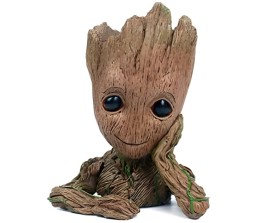 Groot Pen Stand Groot Flower Plant Pot Gift for Men Decorative Items Tree Flowerpot Planter Holder Action Figure Toy for Office or Home 16 Cms Desk Decor D1