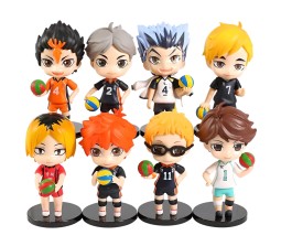 Haikyuu Volleyball Anime Set of 8 Haikyu Action Figure 9-10CM Collectible Toy Manga Weeb Figurine