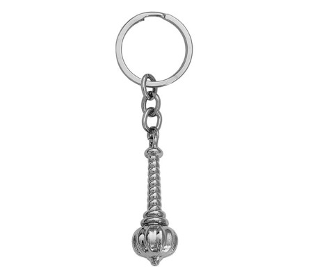 Lord Hanuman Bajirangbali Big Gada Metal Keychain Key Chain for Car Bikes Key Ring