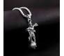 Lord Hanuman Ji With Gada Locket Pendant Silver Necklace Chain for Boys and Men