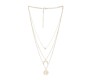 3 Layer Step Multi Layered Necklace Latest Western With Charms Heart Moon Crest World Map Chain in Gold Plated for Women