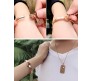 Stainless Steel Heart Lock Bracelet and Key Pendant Rose Gold Pendant Set for Couples Jewellery Set Valentine Gift For Couple