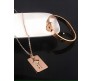 Stainless Steel Heart Lock Bracelet and Key Pendant Rose Gold Pendant Set for Couples Jewellery Set Valentine Gift For Couple