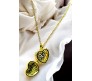 Heart Shape Photo Frame with Rhinestone Openable Memory Locket Gold Chain Necklace Valentine Anniversary Birthday Gift for Girls and Women