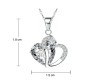 Heart Shape Pendant Love with Clear Crystals Silver Plated Necklace Jewellery for Girls and Women Heart Shape Pendant Love with Clear Crystals Silver Plated Necklace Jewellery for Girls and Women