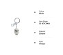 3D Owl Cute Hedwig Silicone Keychain Key Chain for Car Bikes Key Ring