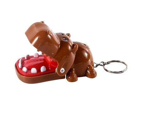 Hippo Teeth Toy Keychain For Kids Hippopotamus Biting Finger Game Dentist Biting Finger Games