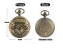 Harry Potter Hogwarts Crest Antique Pocket Watch Vintage Metal Keychain Key Chain for Car Bikes Key Ring