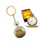 Harry Potter Hogwarts Crest Antique Pocket Watch Vintage Metal Keychain Key Chain for Car Bikes Key Ring