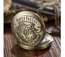 Harry Potter Hogwarts Crest Antique Pocket Watch Vintage Metal Keychain Key Chain for Car Bikes Key Ring