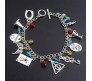 Harry Potter Charms Silver Bracelet With Different Charm Fashion Jewellery Accessory for Girls and Women