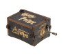 Wooden Harry Potter Music Box Vintage Hand Crank Classical Musical Gifts for Birthday Gift for Men Boys Girls Women Black