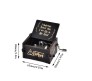 Wooden Harry Potter Music Box Vintage Hand Crank Classical Musical Gifts for Birthday Gift for Men Boys Girls Women Black