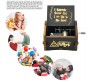 Wooden Harry Potter Music Box Vintage Hand Crank Classical Musical Gifts for Birthday Gift for Men Boys Girls Women Black