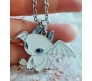 How to Train Your Dragon Toothless Light Fury Inspired Pendant Necklace Fashion Jewellery Accessory for Men and Women