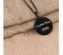 Superhero Iron Man Inspired I Love You 3000 Black Pendant Necklace Fashion Jewellery Accessory for Men and Women