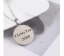 Superhero Iron Man Inspired I Love You 3000 Silver Plated Pendant Necklace Fashion Jewellery Accessory for Men and Women