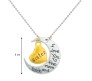 I Love You To The Moon And Back Sister Silver Gold Pendant Necklace Rasksha Bandha Bhai Dooj Gift for Men and Women