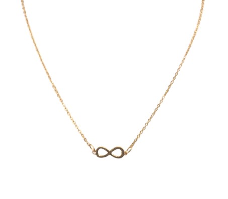 Infinity Pendant Necklace with Chain Dainty Infinity Symbol in Gold Plated for Girls and Women