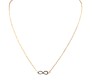 Infinity Pendant Necklace with Chain Dainty Infinity Symbol in Gold Plated for Girls and Women