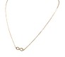 Infinity Pendant Necklace with Chain Dainty Infinity Symbol in Gold Plated for Girls and Women