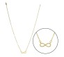 Infinity Pendant Necklace with Chain Dainty Infinity Symbol in Gold Plated for Girls and Women H1