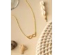 Infinity Pendant Necklace with Chain Dainty Infinity Symbol in Gold Plated for Girls and Women H1