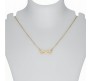 Infinity Pendant Necklace with Chain Dainty Infinity Symbol in Gold Plated for Girls and Women H1