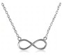 Infinity Pendant Necklace with Chain Dainty Infinity Symbol in Silver Plated for Girls and Women H1