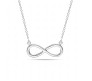 Infinity Pendant Necklace with Chain Dainty Infinity Symbol in Silver Plated for Girls and Women H1