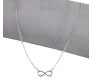 Infinity Pendant Necklace with Chain Dainty Infinity Symbol in Silver Plated for Girls and Women H1