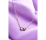 Infinity Pendant Necklace with Chain Dainty Infinity Symbol in Rose Gold Plated for Girls and Women M1