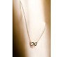 Infinity Pendant Necklace with Chain Dainty Infinity Symbol in Rose Gold Plated for Girls and Women M1