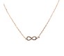 Infinity Pendant Necklace with Chain Dainty Infinity Symbol in Rose Gold Plated for Girls and Women