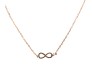 Infinity Pendant Necklace with Chain Dainty Infinity Symbol in Rose Gold Plated for Girls and Women